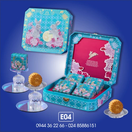 Bánh Trung Thu Khách Sạn Hà Nội Hộp E04 – 4 Bánh to đủ vị