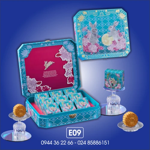 Bánh Trung Thu Khách Sạn Hà Nội Hộp E09 – 9 Bánh Mini dủ vị